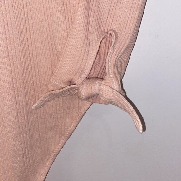 FREE People Move On Bodysuit tied cuff in Blush baby pink Size S - Picture 5 of 14